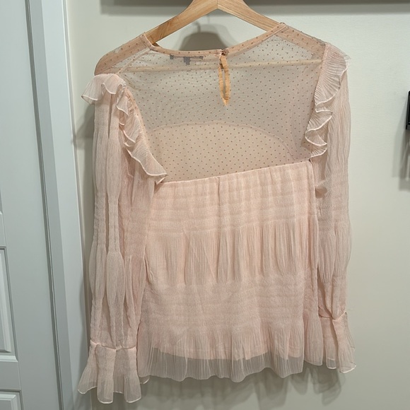 Maje Baby Blush Pink Ruffle Blouse - Picture 4 of 6